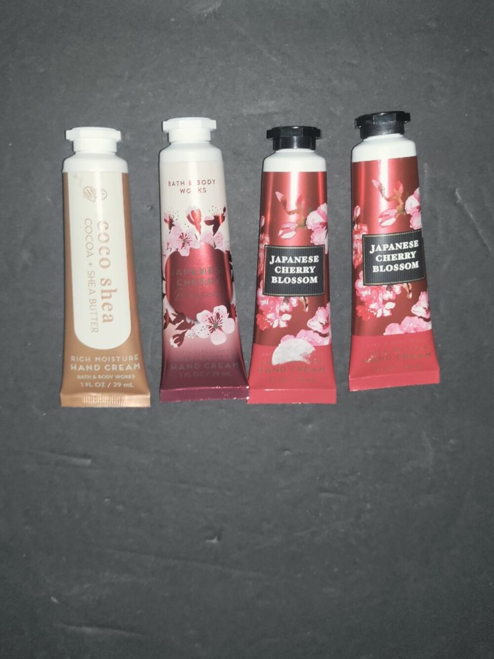 3 Bath and Body Works Japanese Cherry Blossom Hand Creams + 1 Coco Shea